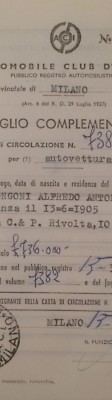 Automobili, Auto d'Epoca: Documenti Per Fiat 600 Tg. Mi 738283, Monza, 1963