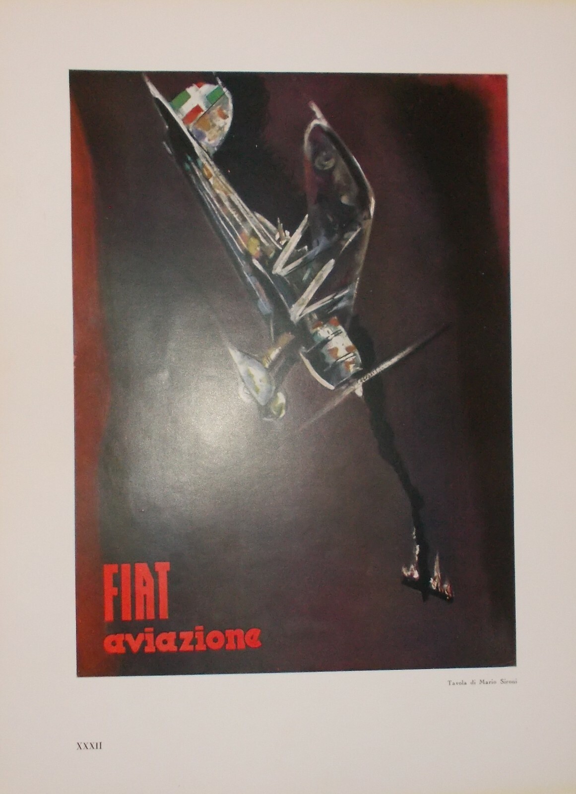 Arte Grafica Pubblicitaria: Mario Sironi, Fiat Aviazione, Editrice Bompiani, 1941