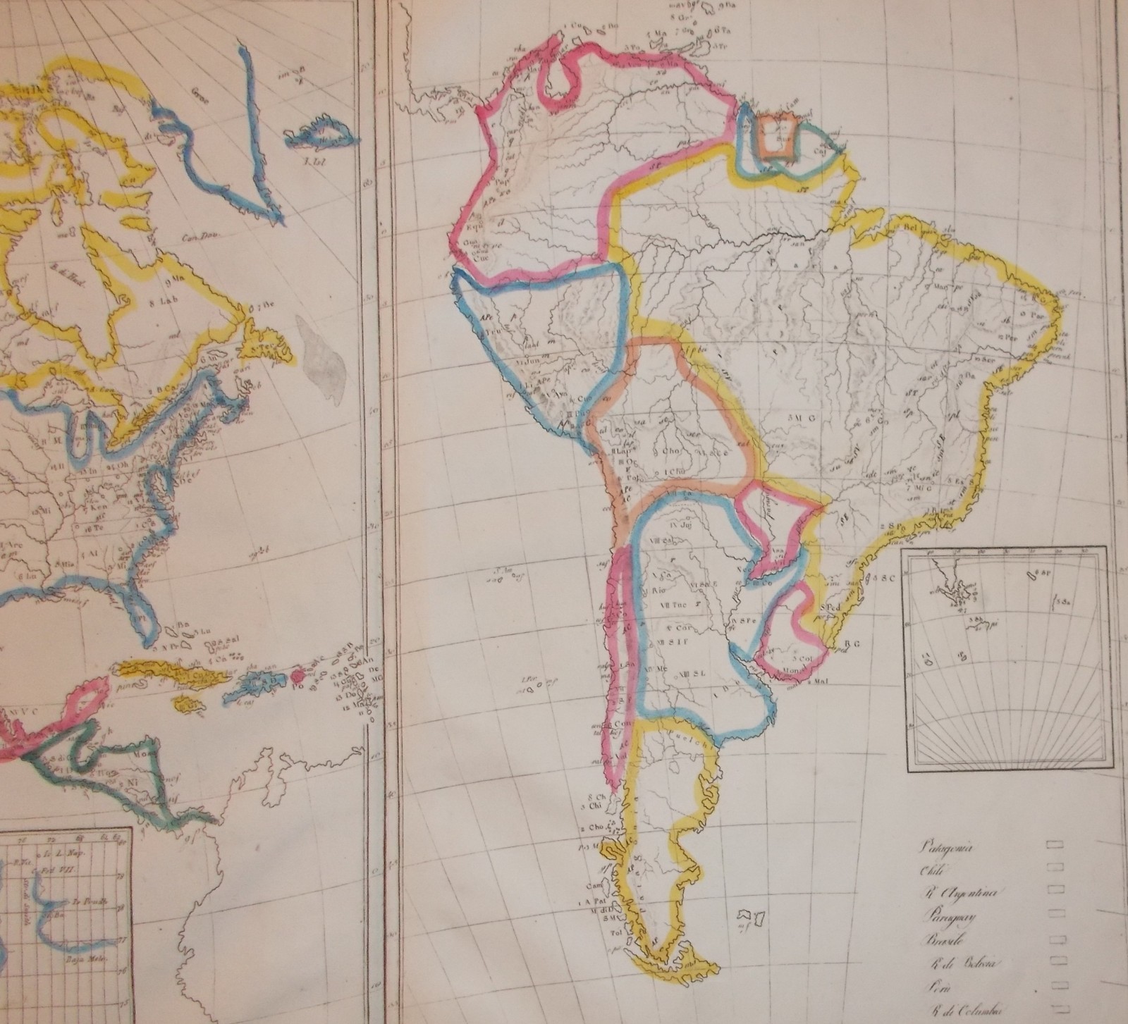 Antica Cartografia Delle Americhe: Stati Uniti, Brasile, Perù, Patagonia, Alaska