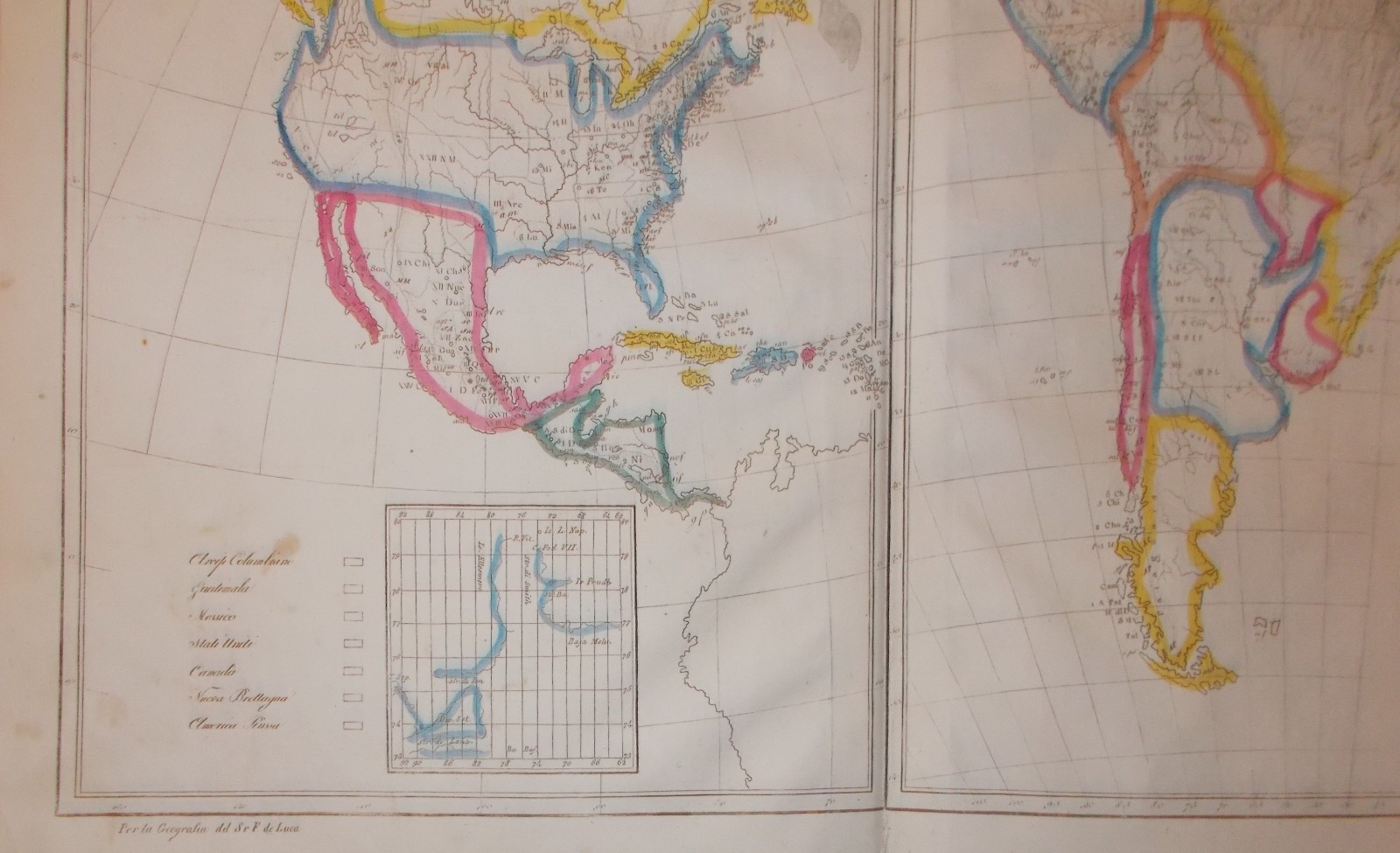 Antica Cartografia Delle Americhe: Stati Uniti, Brasile, Perù, Patagonia, Alaska