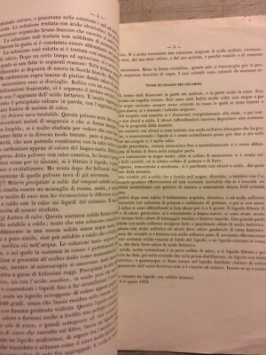 Botanica, Chimica, Ciclamino, Napoli: De Petra E De Luca, 1873. Antica Memoria.