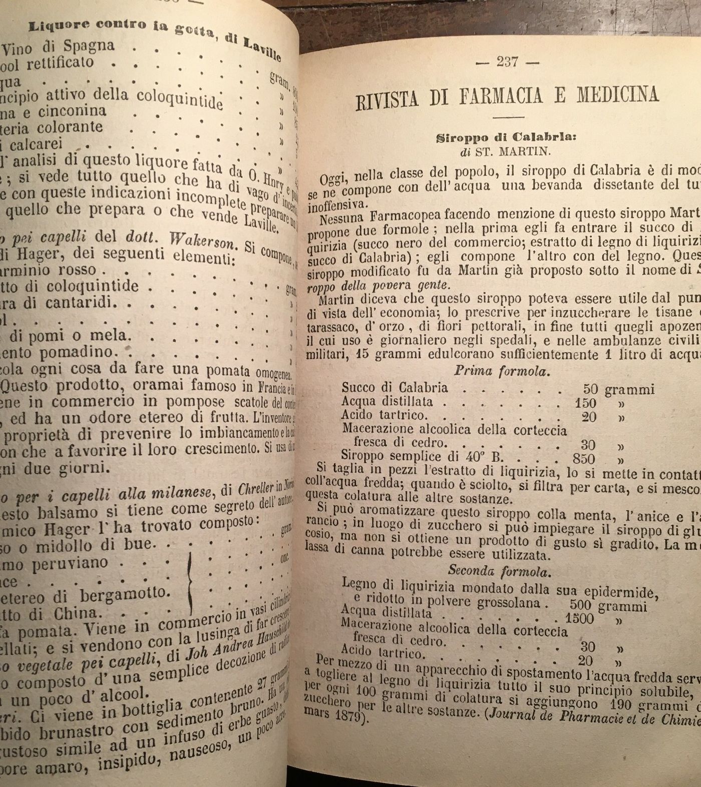 Medicina, Farmacia, Chimica Ed Erboristeria A Napoli. Prota Giurleo: Antico Ricettario (1879 1880)