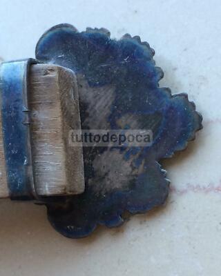Croce Devozionale In Legno Di Noce E Applicazioni In Argento, Primo '900
