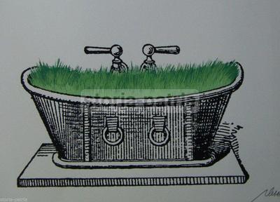1972 Fabrizio Plessi Vasca Da Bagno Litografia Venezia