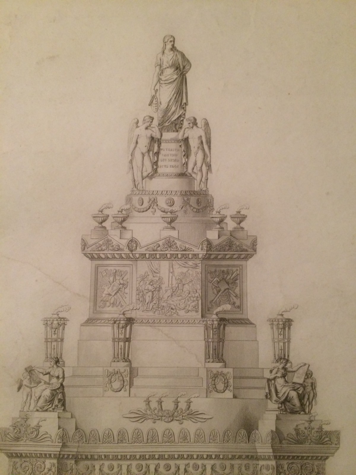 Arte E Architettura: Monumento A Raffaello Sanzio, Incisore Giuseppe Villa, Architetto Pietro Camporese