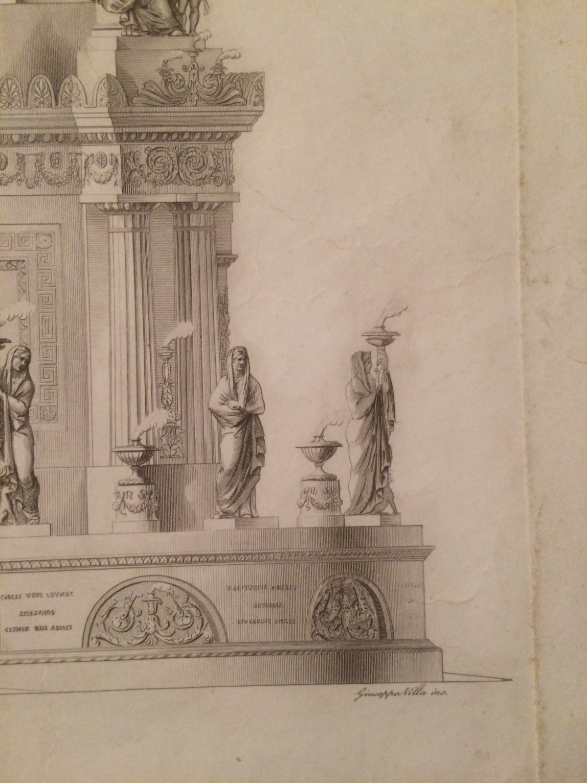 Arte E Architettura: Monumento A Raffaello Sanzio, Incisore Giuseppe Villa, Architetto Pietro Camporese