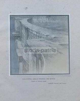 Roma: Trinità Dei Monti, Prospettiva Di Balaustra, Architettura, Vittorio Grassi, 1910