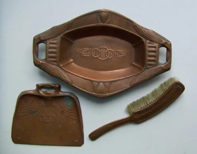 Decorative Ornaments: Antique Collectible Copper Objects, Period Liberty and Deco