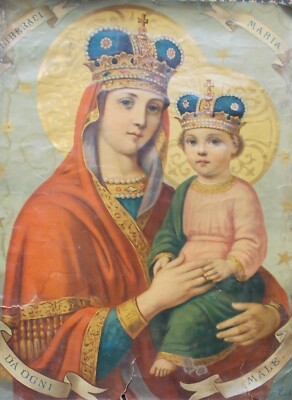 Stampa Popolare Devozionale: Madonna Con Bambino, Lieber