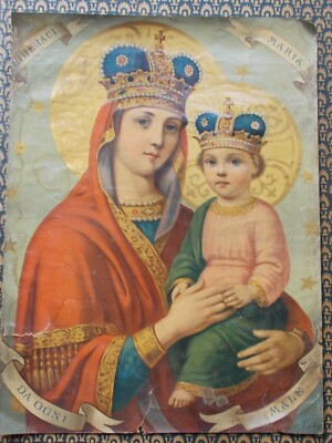 Stampa Popolare Devozionale: Madonna Con Bambino, Lieber