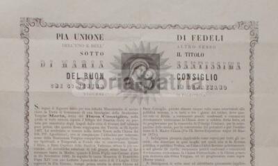Stampa Popolare Devozionale: Madonna Del Buon Consiglio, Genazzano, Palestrina