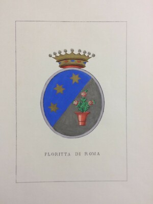 Roma, Nobiltà E Araldica: Antico Stemma Della Famiglia Floritta