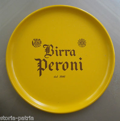 Birra Peroni: Vassoio Pubblicitario Vintage In Plastica Mebel