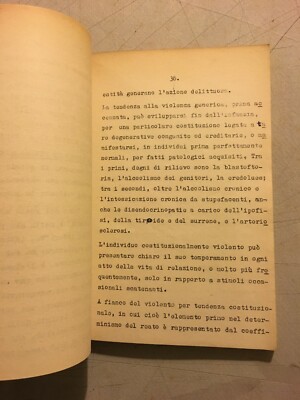 Mario Vinci, Argomenti Di Antropologia Criminale (Napoli, Anni '30)