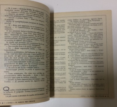 Letteratura Poliziesca: Agatha Christie, 1964. Supplemento Amica Con Pubblicità Cynar E Auto Innocenti