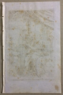 Musica, Strumenti Musicali, Arpa: Antica Stampa Biblica Di Nicola Guttierez