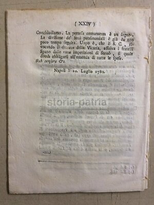 Puglia, Salento: Martano (Lecce). Vertenza Giuridica E Notarile   Spano, Sansò, Tontolo (1782)