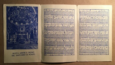 Madonna Di Pompei, Santuario: Abside E Trono, Bartolo Longo, Calendarietto, 1939