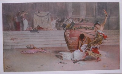 Emilia, Modena: Arte Dell'Ottocento   Muzzioli, "Tempio Di Bacco", Antica Stampa A Colori