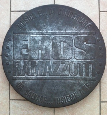 Eros Ramazzotti Disco Figurato In Contenitore Di Latta Pubblicitaria