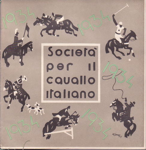 Sport, Ippica, Cavallo, Equitazione, Caccia, Folklore d'Epoca, Fascismo, Calendario '34