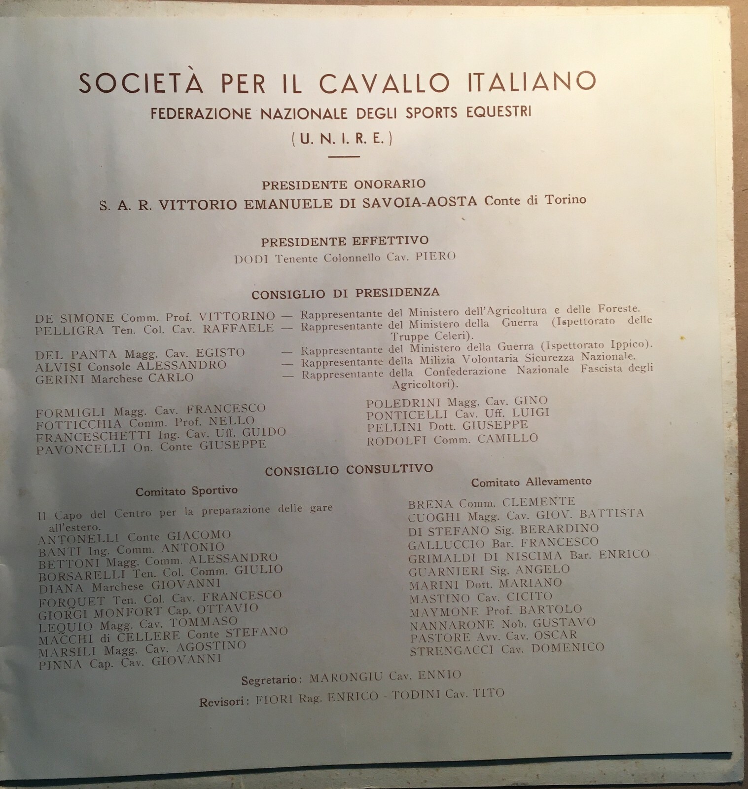 Sport, Ippica, Cavallo, Equitazione, Caccia, Folklore d'Epoca, Fascismo, Calendario '34