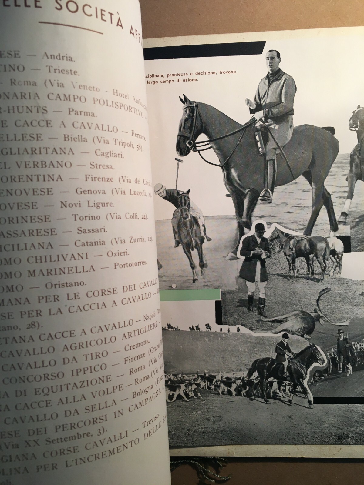 Sport, Ippica, Cavallo, Equitazione, Caccia, Folklore d'Epoca, Fascismo, Calendario '34