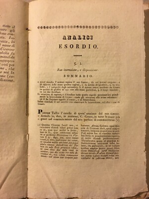 Letteratura Classica: Cicerone, Orazioni. Giannangelo Da Cesena E Carlo Serra, 1827