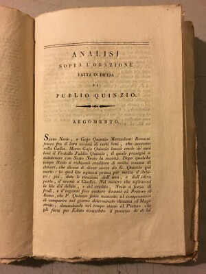 Letteratura Classica: Cicerone, Orazioni. Giannangelo Da Cesena E Carlo Serra, 1827