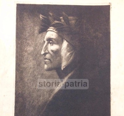 Dante Alighieri, Incisione Commemorativa Di Bice Ferrari