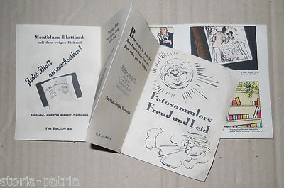 Penne Stilografiche Montblanc, Berlino, Pubblicitaria d'Epoca, Depliant A Fumetti
