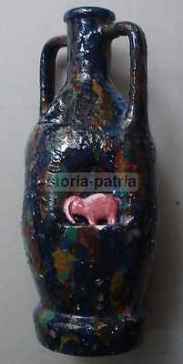 Liquori: Bottiglia In Ceramica Decorativa d'Epoca, Cunardo