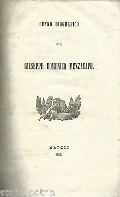 Cenno Biografico Di Giuseppe Domenico Mezzacapo (Giorgio Melecrinis, 1850)