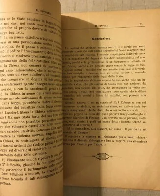 Divorzio, Matrimonio, Legge Berenini, Adulterio, Mazzella, Rossano Calabro, Novembre 1902