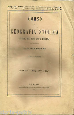 Magna Grecia, Calabria, Sicilia E Colonie Elleniche Nel Corso Di Geografia Di F.C. Marmocchi, 1857
