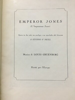 Musica Lirica, Teatro Dell'Opera: Emperor Jones E Gianni Schicchi