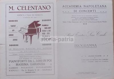 Napoli: Musica E Concerto Al Teatro S. Carlo Con Jascha Heifetz E Isidoro Achron
