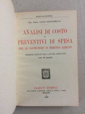 Analisi Di Costo E Preventivi Per Costruzioni In Cemento Armato   L. Santarella