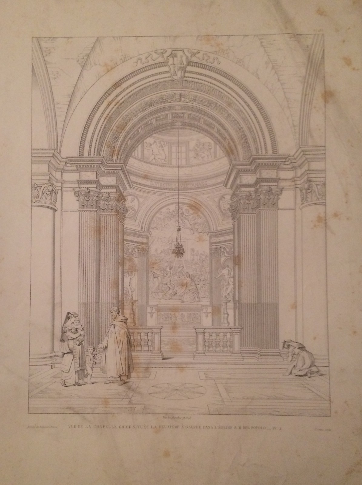 Arte, Architettura, Cappella Chigi, Roma, Santa Maria Del Popolo. Disegno Di Baldassarre Peruzzi, Incisione Di J. Coune