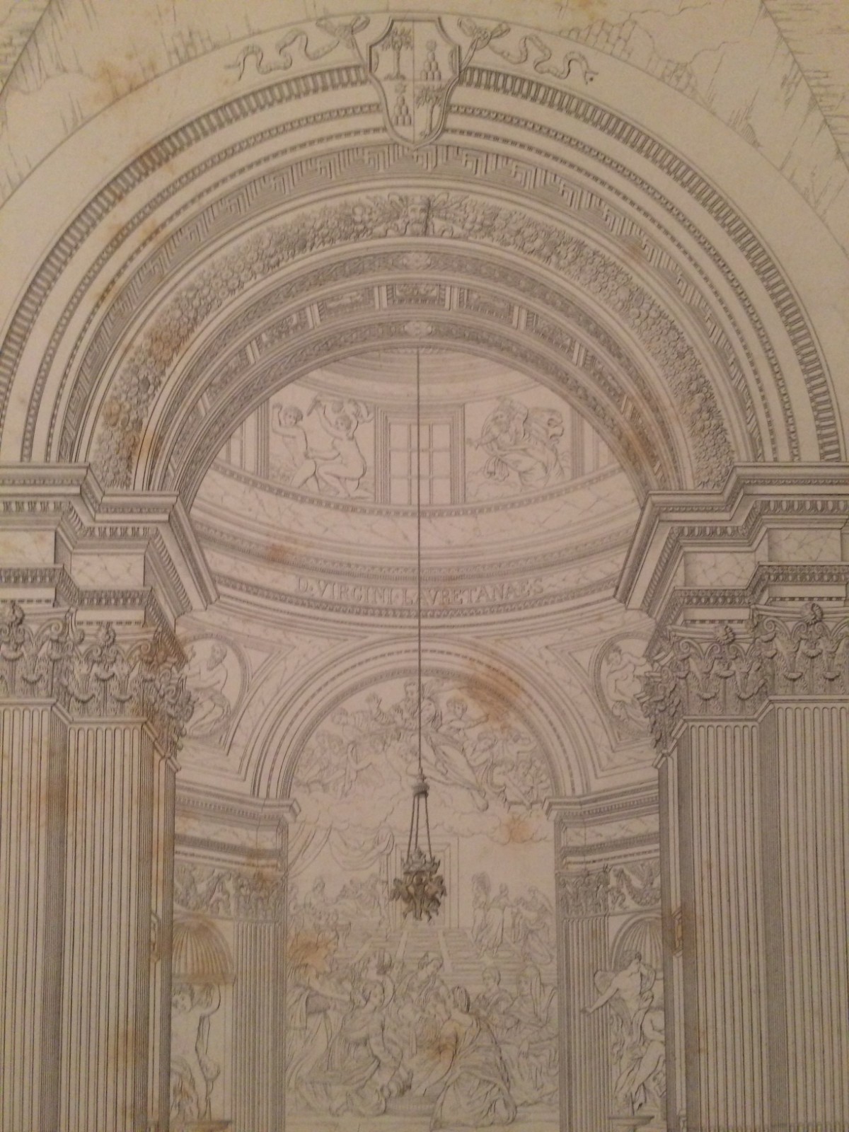 Arte, Architettura, Cappella Chigi, Roma, Santa Maria Del Popolo. Disegno Di Baldassarre Peruzzi, Incisione Di J. Coune