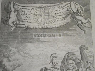 Passaggio Del Giordano, Veduta Biblica Con Araldica E Militari