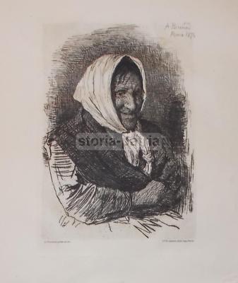 Arte Antica Grafica Artistica, Incisore Antonio Piccinni: Popolana (edizione Cadart)