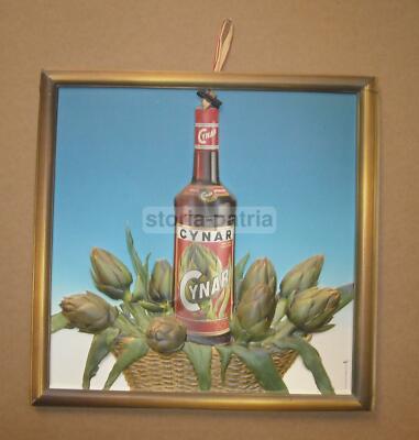 Locandina Pubblicitaria Cynar Amaro Carciofi In Plastica Plasticolor