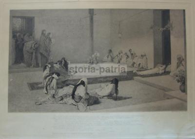 Puglia, Trani, Napoli, Arte Dell'Ottocento, Antonio Piccinni, Domenico Morelli: Antica Incisione Originale