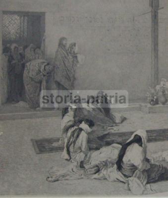 Puglia, Trani, Napoli, Arte Dell'Ottocento, Antonio Piccinni, Domenico Morelli: Antica Incisione Originale