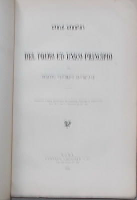 Giuridica: Diritto Pubblico Clericale, Cadorna, Politica, Vaticano, Religione