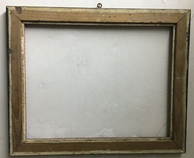 Antica Cornice In Legno Con Decorazione Marmorizzata Ad Aerografo