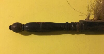 Spazzola Da Collezione In Legno Laccato E Decorato, Antica Da Vetrina (cineserie)