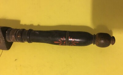 Spazzola Da Collezione In Legno Laccato E Decorato, Antica Da Vetrina (cineserie)