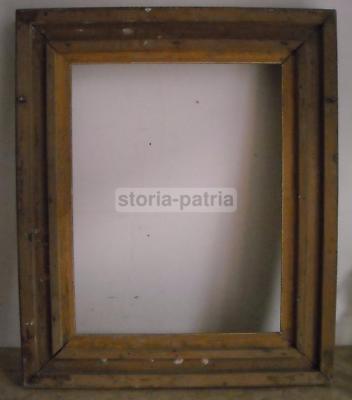 Antica Cornice In Pastiglia Dorata Con Motivi Vegetali